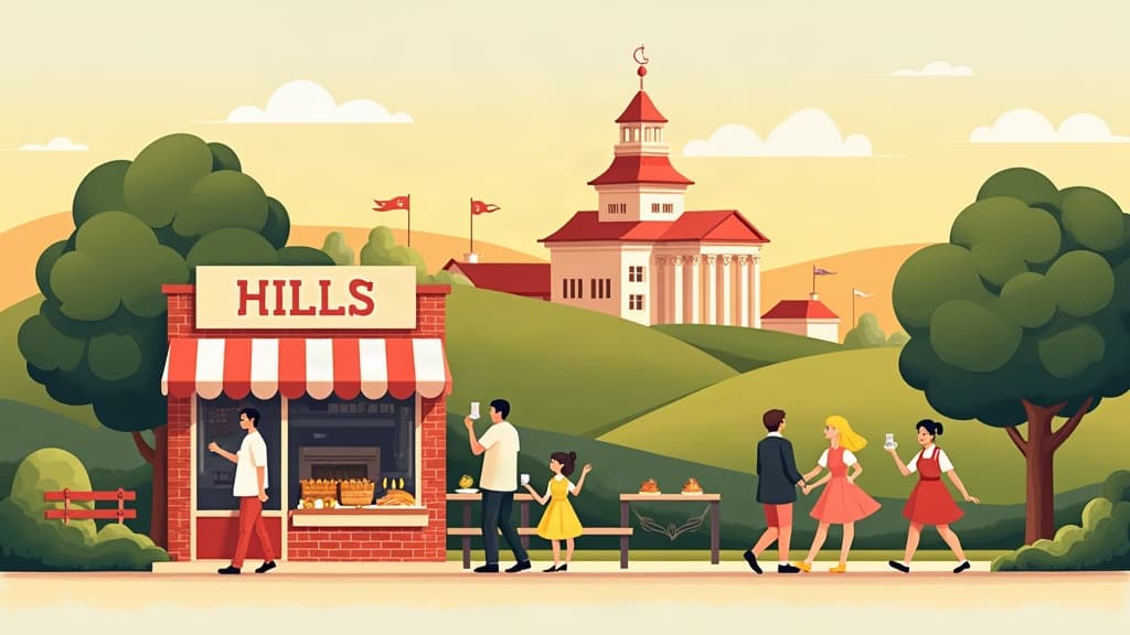 Editorial illustration: Kid-Friendly Restaurants in Bowling Green