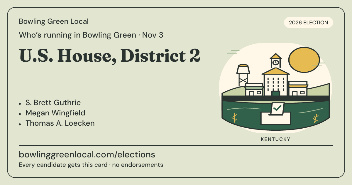 U.S. House, District 2, November 3, 2026 — Bowling Green Local race card